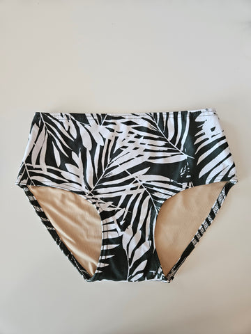 bas bikini basse non échancrée feuilles (XS, S, L, XL)