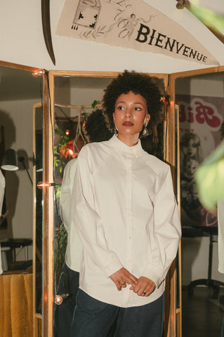 La chemise Raglan - blanche