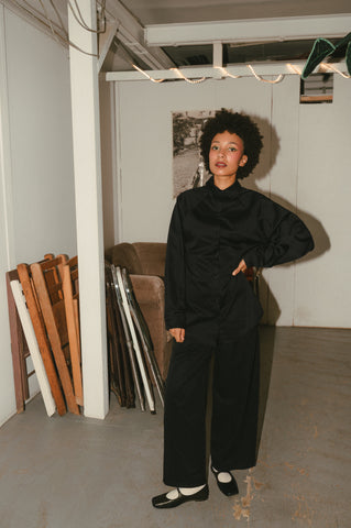 La chemise Raglan - noire