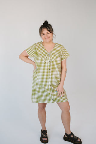 Robe Pique-nique - vichy vert