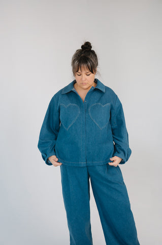 La veste Amoureuse - denim bleu moyen