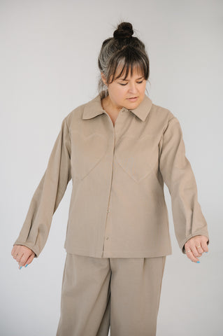 La veste Amoureuse - tencel champignon