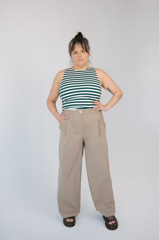 Le pantalon Sally - tencel champignon