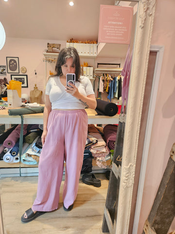 Pantalon Aube - marine ou rose
