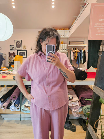 Chemise Clara - marine ou rose